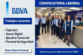 BBVA Perú – Apertura de plazas laborales