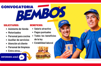 Bembos busca personal | Conoce los requisitos aquí